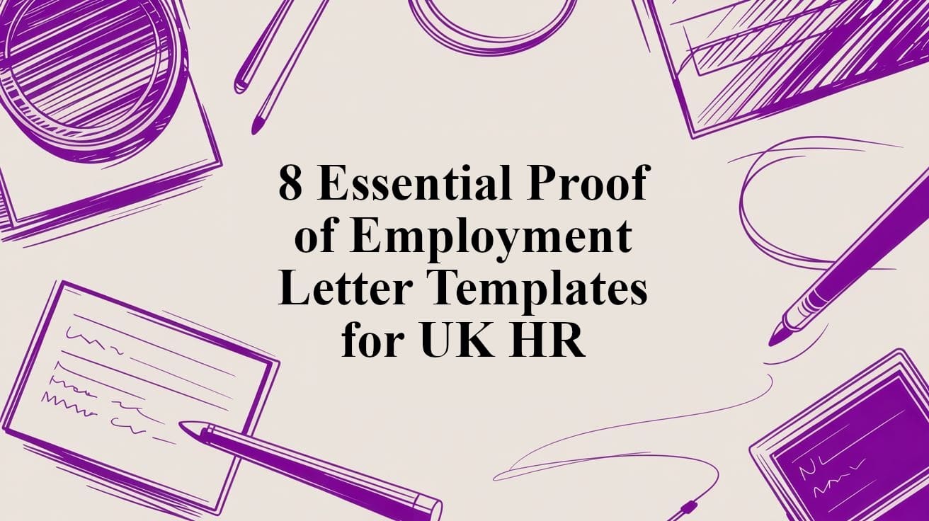 8 Essential Proof of Employment Letter Templates for UK HR